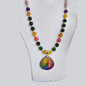 สร้อยคอทองเหลืองคุณภาพพรีเมียมประดับลูกปัดสไตล์ชาติพันธุ์ รูปทรงหยดน้ำและหัวใจ ทำด้วยมือ ประดับด้วยหินแท้ สำหรับผู้หญิง แฟชั่นทันสมัย เหมาะสำหรับงานคริสเตียน - Product Image 1