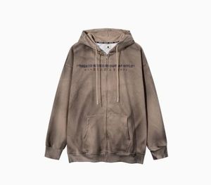 เสื้อแจ็คเก็ตโอเวอร์ไซส์ผ้าฝ้าย 100% หนัก 400GSM ปักลายบาติก แต่งซิป ซับใน สไตล์วินเทจลำลองแนวสตรีท - Product Image 3