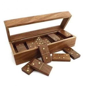 Juego de Dominó de Madera Premium en Caja con Trabajo Artesanal, Calidad Superior, Diseño Elegante y Durabilidad Prolongada, Disponible en - Product Image 1