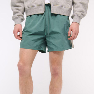 Pantalones cortos deportivos para hombre, de color sólido, con cordón ajustable, holgados, transpirables, para verano, playa y deportes, de nailon, para gimnasio, correr, de secado rápido - Product Image 4