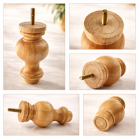 Pieds de meubles en bois massif, pieds de canapé classiques, pieds de table, bois naturel, pièces de rechange durables