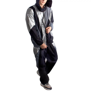 Veste coupe-vent à capuche pour homme, vert uni, tissu polyester, séchage rapide, vêtement décontracté, ensemble coupe-vent en tissu tricoté, en vente - Product Image 6