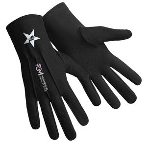 RMI Cotton Masonic <b>Gloves</b> Master Black Color Mason <b>Gloves</b> Cotton With Embroidered Cotton <b>Gloves</b> Made With Best Material - Product Image 5