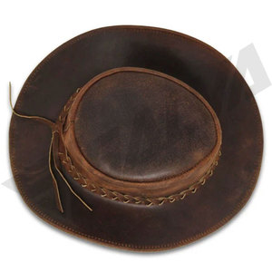 <b>Western</b> Ring Buckle Decoration PU Leather Cowboy <b>Hats</b> for Men Metal Rings Faux Leather Cowboy <b>Hat</b> - Product Image 6