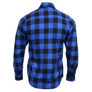 Chemise en flanelle à carreaux bleu et noir personnalisée pour hommes, en coton doux, à carreaux Buffalo, boutonnée, chemise de travail d'hiver, fournisseur en gros - Product Image 5