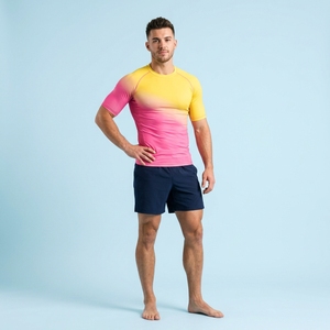 Custom <b>Men</b> Compression Fitness Tee Half Sleeve High <b>Stretch</b> Athletic Gym Sportswear Performance Wear - Product Image 1