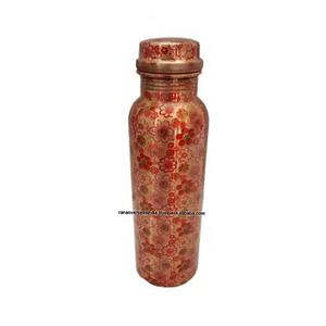 Trendy New Elegant Leak Proof <b>Water</b> <b>Bottle</b> Printed Ayurvedic Copper <b>Bottle</b> for <b>Water</b> Drinking Available at Wholesale Price - Product Image 6