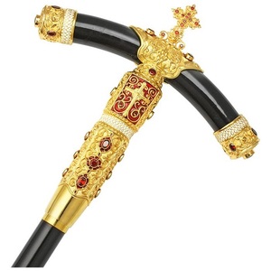 Croix chrétienne décorative en laiton, articles liturgiques argentés, design classique, crucifix religieux métallique de haute qualité - Product Image 5