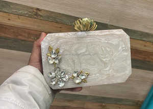 Lujo indio hecho a mano resina embrague bolsos Eventide elegancia para bodas y fiestas modelo de moda patrón para niñas - Product Image 2