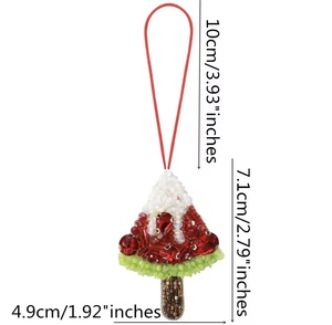 Bracelet de poignet fait main vintage multicolore avec perles de verre, strass et lettres initiales alphabet, couleur rouge et verte, style crème glacée, pour fête, DIY, effet bling - Product Image 1