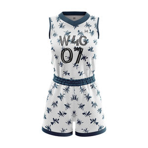 Conjunto de Uniforme de Baloncesto Personalizado para Niñas, 100% Poliéster, Sin Mangas, Transpirable, Tejido Sublimado, Absorbe la Humedad, Personalizado por Delante - Product Image 1