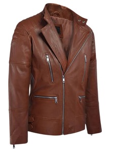 Shotgun Tan Moto Leather <b>Jacket</b> - Product Image 2