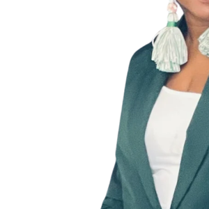 Green <b>Blazer</b> with Shield for Women Embroidered Sorority Formal Jacket Long Sleeve Tailored Coat for Meetings Campus Events - Product Image 3