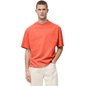 T-shirt de sport à manches courtes en coton biologique 100% de haute qualité, coupe régulière, pour hommes, impression personnalisée du logo, taille plus - Product Image 1