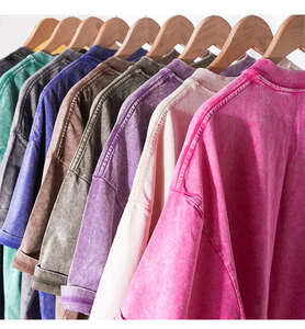 เสื้อยืดผู้ชายสไตล์วินเทจฟอกสี ทรงปกติ สกรีนโลโก้ได้ ผ้าฝ้าย 100% น้ำหนักเบา ระบายอากาศดี เป็นมิตรกับสิ่งแวดล้อม แบบดิสเทรส หนานุ่ม - Product Image 4