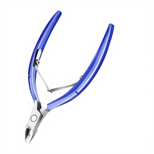 Wholesale Price Metal Nail Clipper Customized Logo Print OEM Service Blue Color Cuticle Nail Nipper Wide Jaw Opening Beauty - Product Image 1