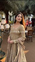 Salwar Kameez ethnique pour femme, style Anarkali Mastani, long, en soie Georgette et viscose, multicolore, brodé, non cousu, fantaisie