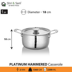 Platinum Collection 4 PCS Heavy Weight Hammered Stainless Steel Family <b>Cookware</b> <b>Set</b> - Product Image 4