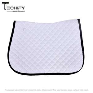 Tapis de selle anglais matelassé personnalisé, respirant, absorbant les chocs, pour dressage et saut d'obstacles, tissu pour équitation - Product Image 4