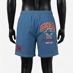 Luxury 145 GSM Quick Dry Nylon Blue Swim <b>Shorts</b> Embroidered <b>Patch</b> Custom Logo <b>Shorts</b> <b>men's</b> <b>shorts</b> - Product Image 5