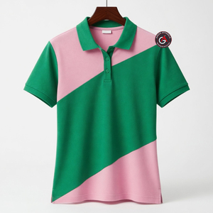 Alfa |   Kapa |   Camisetas tipo polo de manga corta Alpha Sorority para mujer con acabado de secado rápido y diseño personalizado a la moda - Product Image 6