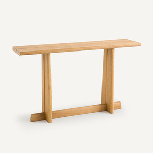 Mesa Consola de Teca Sólida KALA CONCEPT con Base de Trípode - Mueble Moderno Minimalista Hecho a Mano, Duradero y Estable para Sala de Estar, Entrada o Hogar - Product Image 4