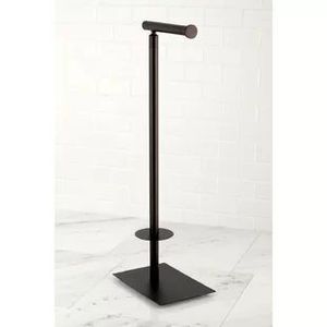 Iron Toilet Paper Holder Floor Standing Tissue <b>Roll</b> Dispenser With Storage <b>Rack</b> For Bathroom Organization And Decoration - Product Image 6