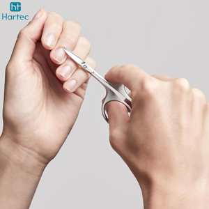 Ciseaux à ongles incurvés en acier inoxydable avec manches en acier, outils de soin des ongles des doigts et des orteils, ciseaux à cuticules pour salon et usage domestique - Product Image 6