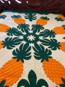 Designer Pineapple Pattern Hand Block Print Kapa Kantha Indian Modern Style <b>Bedspread</b> 100% Cotton Material <b>Quilt</b> For Home Decor - Product Image 2