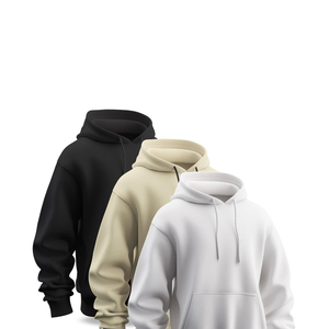 เสื้อฮู้ดดี้ผ้าฟลีซคอตตอน 100% ระบายอากาศได้ดี พิมพ์ลายดิจิตอล สำหรับผู้ชายและผู้หญิง ไซส์ต่างๆ เหมาะสำหรับฤดูหนาว มีฮู้ด คอปก ลายเรียบ สำหรับงานพิมพ์ - Product Image 2