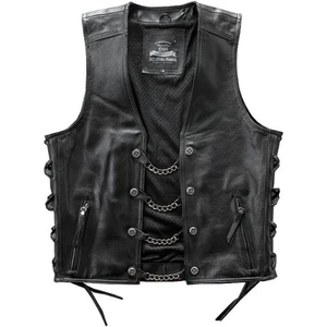 Chaleco de Cuero Personalizado para Hombre, Chaleco de Motociclista sin Mangas con Múltiples Bolsillos, Diseño OEM, Opciones de Talla y Color - Product Image 1