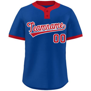 Maillot de baseball athlétique pour homme à 2 boutons, pull sport en maille légère avec bordure contrastante, uniforme de match, style urbain - Product Image 6