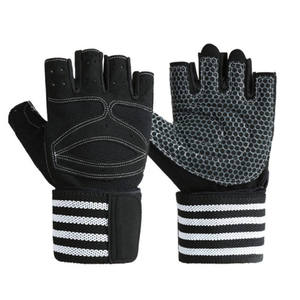 Gants de sport demi-doigts en polyester personnalisables avec logo pour musculation, cyclisme, gym, haltérophilie et entraînement fitness - Product Image 6