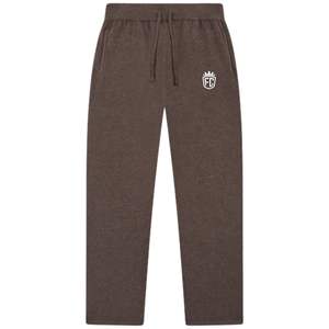 Men Knitted Jogger Pants Casual Sweatpants <b>Brown</b> Elastic Waist Streetwear Lounge Wear Trousers Relaxed Fit Knit Bottoms Mens - Product Image 1