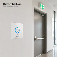Bouton de déverrouillage d'urgence pour porte, outils intelligents, interrupteur d'alarme réinitialisable avec indicateur LED