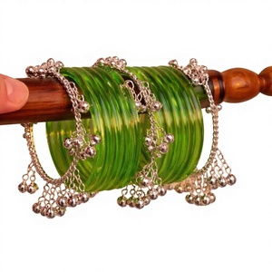 Trending Silver Plated Custom Churiyan <b>Bangles</b> Colorful Dyed Geometric Model Angel Large Size Wedding Jewelry for Women - Product Image 1