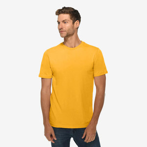 Factory Custom 95% Cotton 5% Spandex 180Gsm <b>Ring</b> Spun Combed Short Sleeve O-Neck T-Shirt Men Regular Fit Breathable T-Shirt - Product Image 1