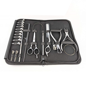<b>Hair</b> <b>Extension</b> Tools Kit Tape in <b>Hair</b> <b>Extension</b> Plier Beads Crusher and Removing Plier Stainless Steel with <b>White</b> Case 10 Set - Product Image 5