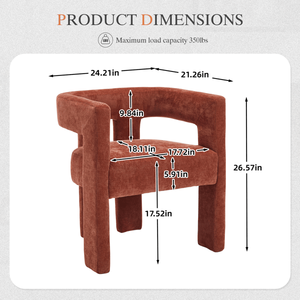 Poltrona/Sedia da Pranzo Contemporanea United We Win in Tessuto Imbottito, Poltrona a Botte con Braccioli per Soggiorno, Sala da Pranzo e Bar - Product Image 2