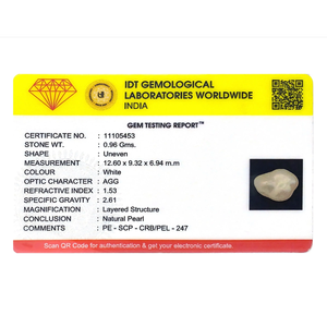 Loose Keshi Pearl Gemstone 4.8 Carat for Fine Jewelry - Product Image 4