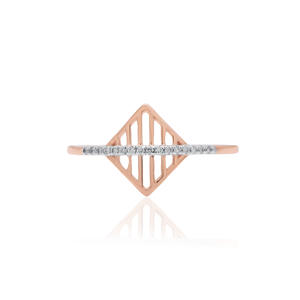 Diamante natural radiante de 0.07 quilates, corte brillante redondo, en montura de oro amarillo macizo, joyería fina minimalista para mujer - Product Image 2