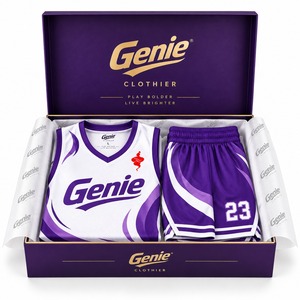 Ensemble de maillot et short de basket-ball pour hommes, uniforme athlétique, respirant, léger, vêtements de sport, entraînement d'équipe, compétition, pratique - Product Image 6