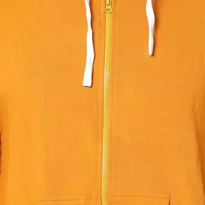 เสื้อฮู้ดซิป TOPWX749597 สไตล์ลำลอง ผ้าฝ้าย 100% พิมพ์ลายซิลิโคน สีพื้น ทรงปกติ - Product Image 6