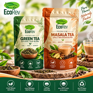 EcoRev Premium Black Tea Stand up Pouch Valve Laminated BOPP/VMCPP Food Grade Zipper Top Packaging Recyclable Custom Printed - Product Image 6