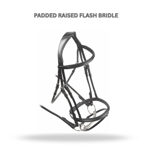 Brida de equitación inglesa acolchada y elevada de tamaño completo para la comodidad del caballo - Product Image 2