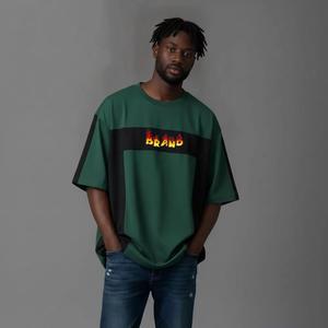 Drop Shoulder Casual Wear Wholesale Men's 100% Cotton T-Shirts New Fashion Custom Logo Colorful Knitted Fabric Hot sale <b>Tshirts</b> - Product Image 4