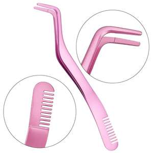 High Quality Beauty Eyebrow Comb Tweezers Stainless Steel Anti-Static Professional Lashes Extension <b>Makeup</b> <b>Tools</b> - Product Image 4