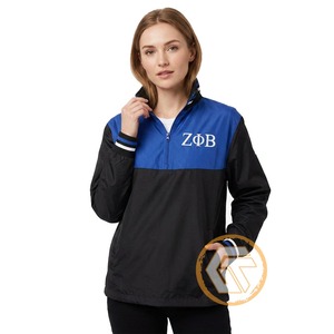 Chaqueta de Mujer de Alta Calidad GREEK TREASURES Zeta Phi Beta Sorority, Cuello Alto, Lista para el Invierno, 100% Poliéster Transpirable - Product Image 1