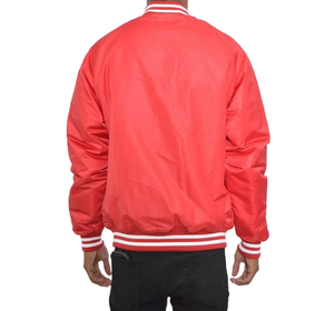 Veste bomber en satin personnalisée avec logo pour hommes, style universitaire, streetwear d'hiver, veste de sport en satin de qualité supérieure pour équipes - Product Image 6