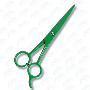 Ciseaux à poignée en plastique rouge en acier inoxydable de qualité supérieure Ciseaux de coiffeur à lame unique Instruments de beauté professionnels - Product Image 4